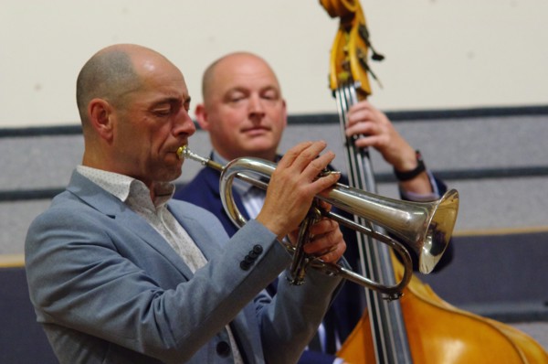 Chris Coull and Dan Sheppard, Eastbourne Jazz Festival, Leaf Hall, East Sussex, 30 Sep 2018.  Creator: Brian O'Connor.