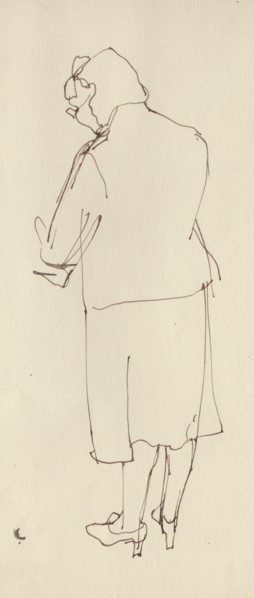 Woman from the rear, c1950. Creator: Shirley Markham.