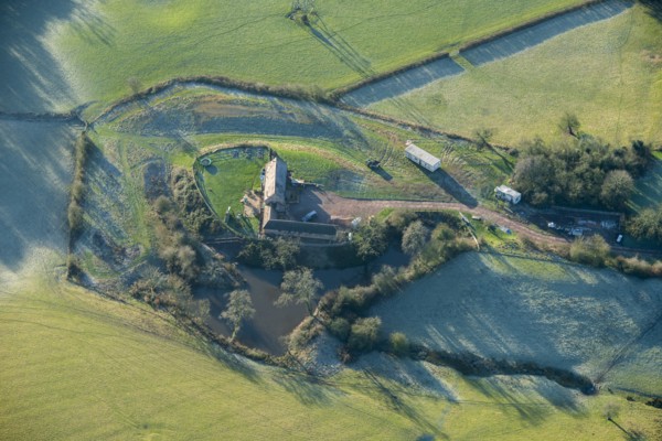 Moated site at Church Farm, Morton Bagot, Warwickshire, 2014
