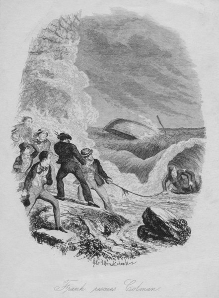 Frank rescues Colman', c1850.