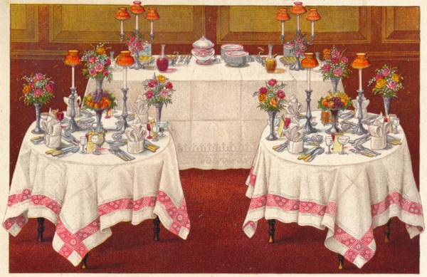 Supper Tables with Buffet', c1907.