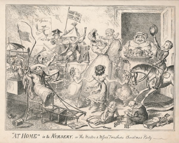 "At Home" in the Nursery, or The Masters and Misses Two Shoes Christmas Party', 1835.