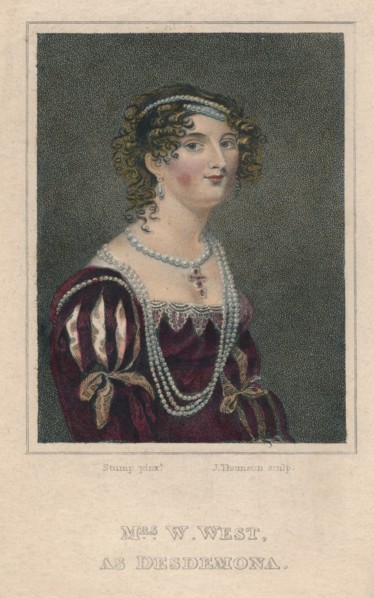 Mrs. W. West as Desdemona', 1818.