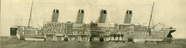 The Olympic (46,439 Tons) Shown in Section', c1930.