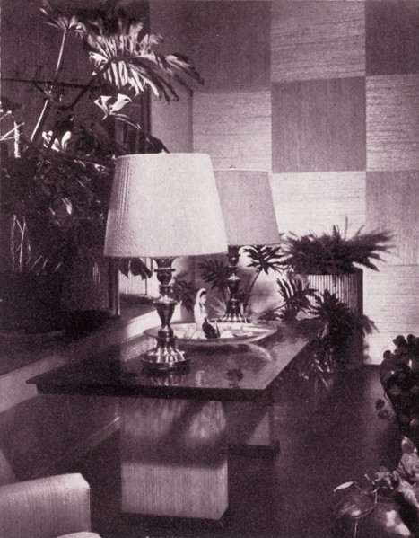 Corner of a large living-room, designed by Paul T. Frankl', 1949.