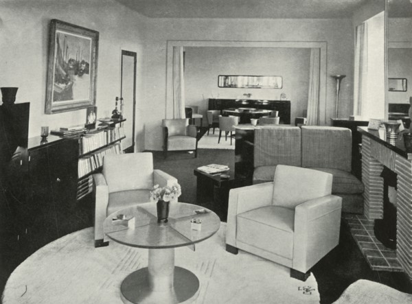 Studio and dining-room in house in Brussels', 1937.