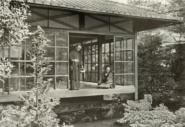 Namikawa San Feeding His Carp', 1910.