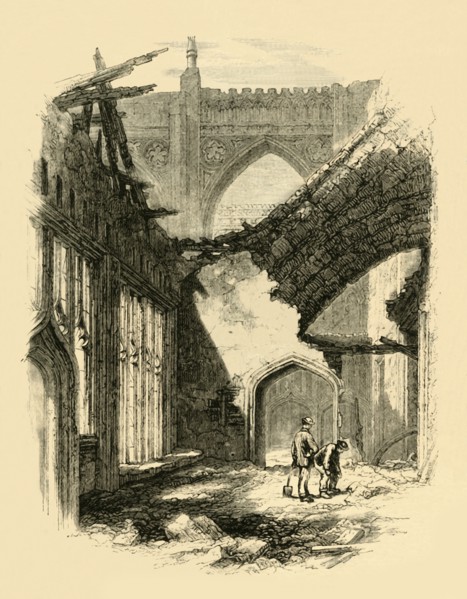 St. Stephen's Chapel. - Interior after the Fire', 1881.