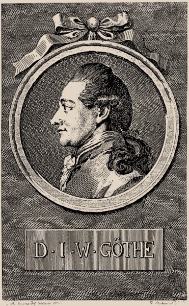 Portrait of the author Johann Wolfgang von Goethe (1749-1832), 1776.