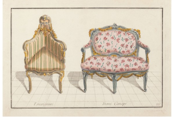 Encoignure, Demi Canapé. Nouvelle Iconologie Historique ou Attributes Hierogliphyques, c.1768.