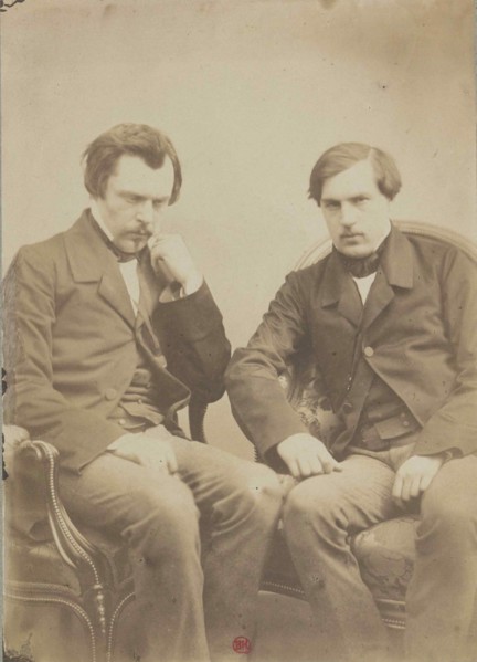 Les frères Goncourt (The Goncourt brothers), ca 1855.