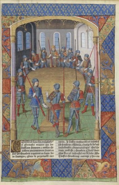 Lancelot du Lac. Le roi Arthur et les chevaliers de la Table ronde, 1494.