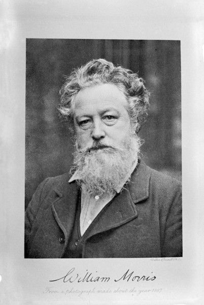 Portrait of William Morris, ca 1887.