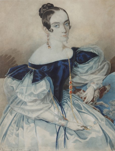Portrait of a Lady with a Lorgnette, 1830s.