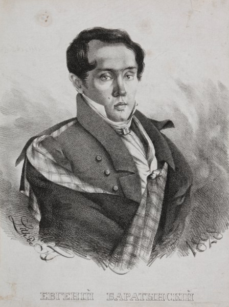 Portrait of the poet Yevgeny Abramovich Baratynsky (1800-1844), 1828.