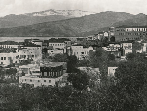 View of the city with Mount Lebanon, Beirut, 1895.