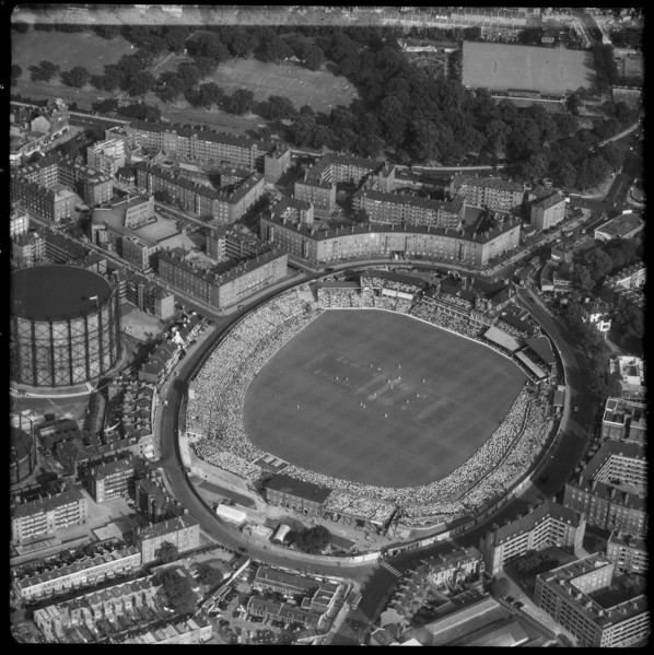 The Oval, home ground of Surrey County Cricket Club, Kennington, London, 1955