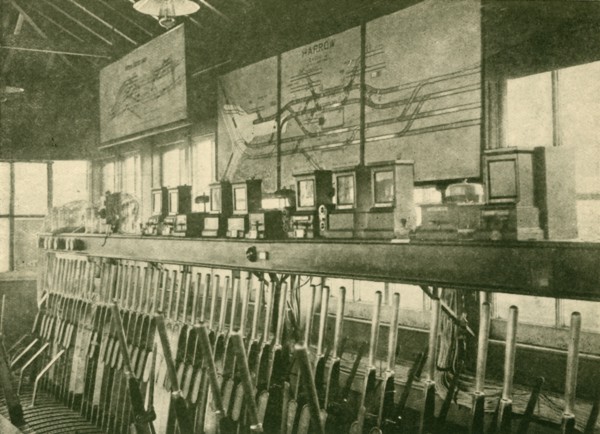 Train Movement Diagram in Signal-Box, Metropolitan Railway', 1930.