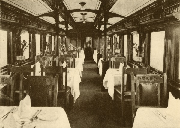 Restaurant Car on a Long-Distance Train, South African Railways', 1930.