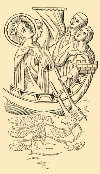 St. Louis, King of France, Crosses the Sea to the Holy Land', 13th century, (c1930).