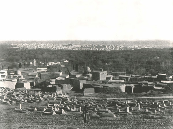 City panorama from Sulhieh, Damascus, Ottoman Syria, 1895.