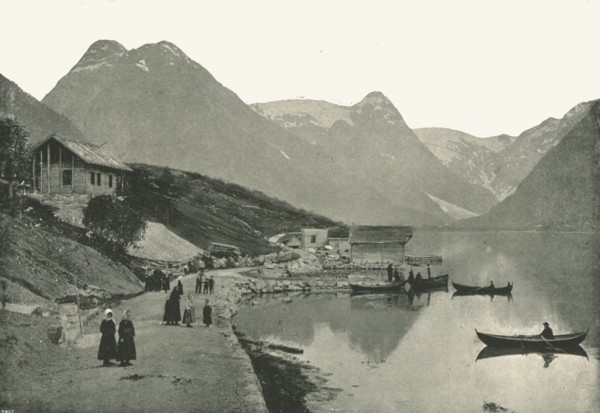 Mundal, on the Fjaerlandsfjorden, Sogn, Norway, 1895.