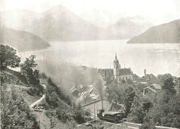 The Rigi railway, Vitznau, Switzerland, 1895.