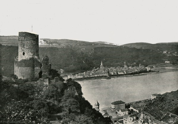The Katz overlooking the Rhine, St Goarshausen, Germany, 1895.