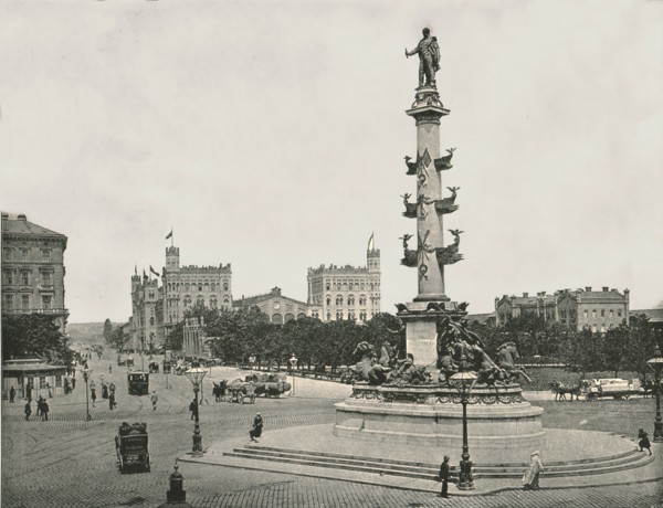 Monument to Wilhelm von Tegetthoff on the Praterstern, Vienna, Austria, 1895.
