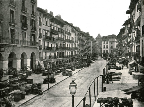 The Market Place, Zaragoza, Spain, 1895.