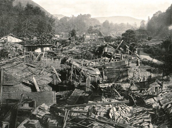After the earthquake, Gifu, Japan, 1895.