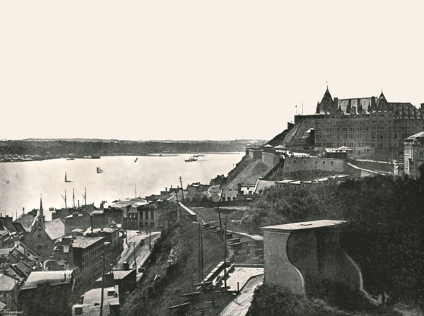The Citadelle and the St Lawrence river, Quebec, Canada, 1895.
