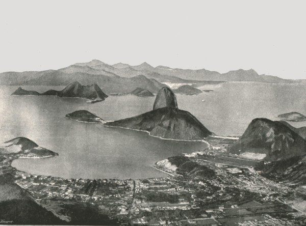 Entrance to the Bay from the summit of Corcovado, Rio de Janeiro, Brazil, 1895.