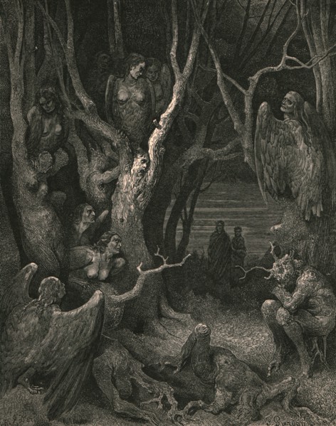 Here the brute Harpies make their nest', c1890.