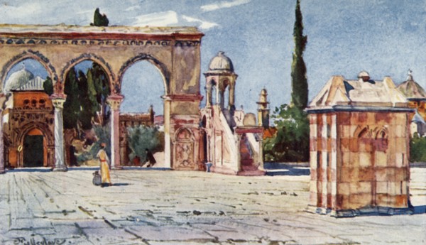 Summer Pulpit from South Porch of Dome of the Rock', 1902.