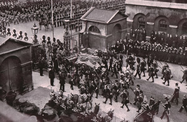 Funeral procession of King Edward VII, Whitehall, London, 20 May 1910.