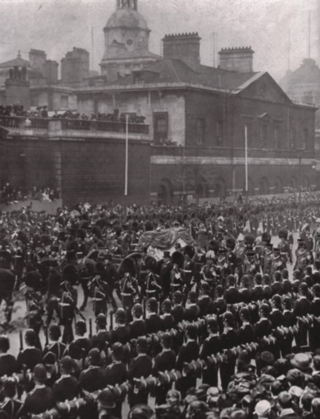 Funeral procession of King Edward VII, Whitehall, London, 20 May 1910.