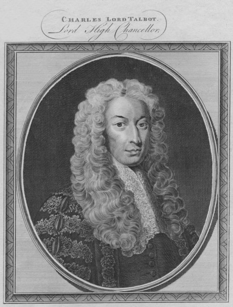 Charles Lord Talbot, Lord High Chancellor', 1786.