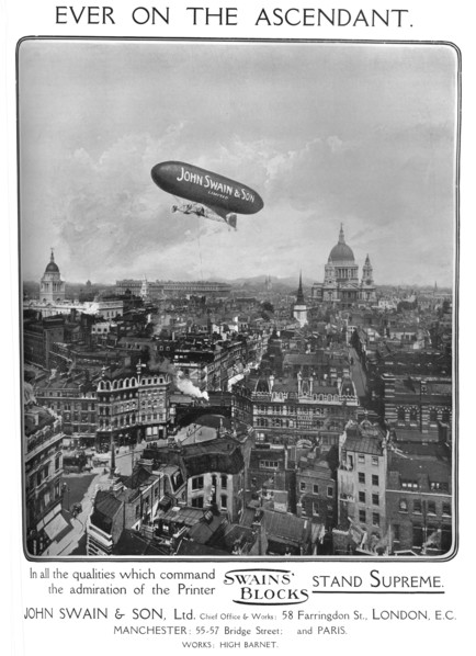 Ever on the Ascendant - John Swain & Son, Ltd. adverrtisement', 1909.