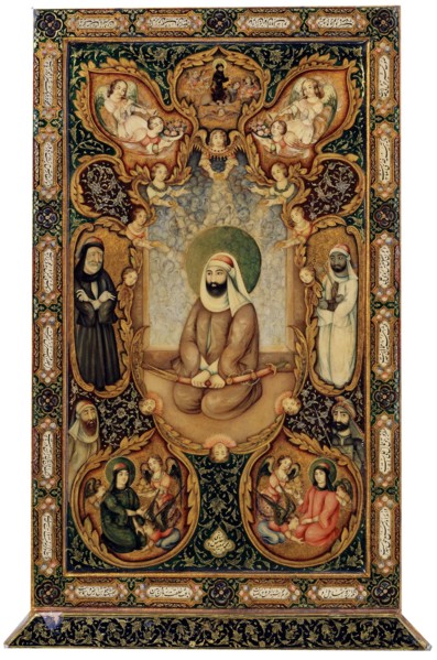 Imam Ali (Ali ibn Abi Talib) with his sons Hasan and Husayn, 1871.