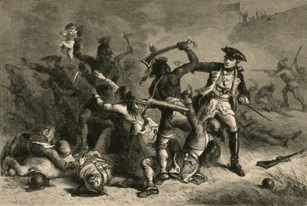 Montcalm Trying To Stop The Massacre', (1877).