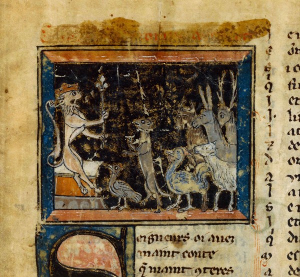 Miniature from the Le Roman de Renart , 13th century.
