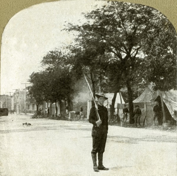Seventh Regiment National Guards...camped in Lincoln Square, Oakland, Cal.', 1906.