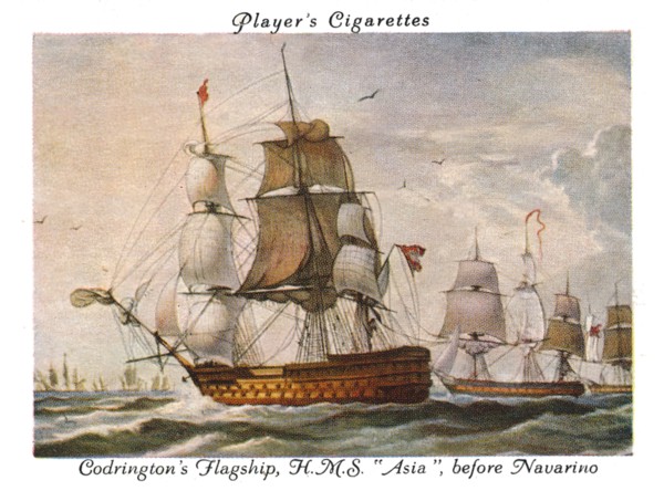 Codrington's Flagship,H.M.S. "Asia", before Navarino, 1936.
