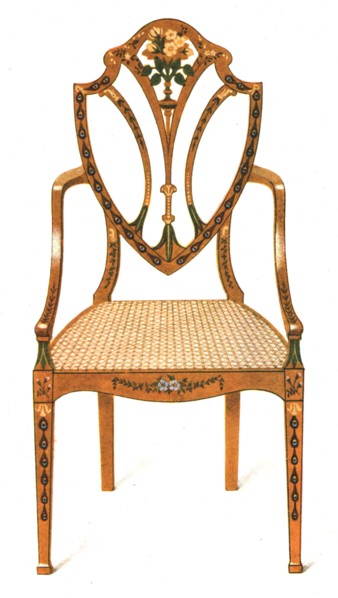 Painted Satin-wood Chair, 1908.