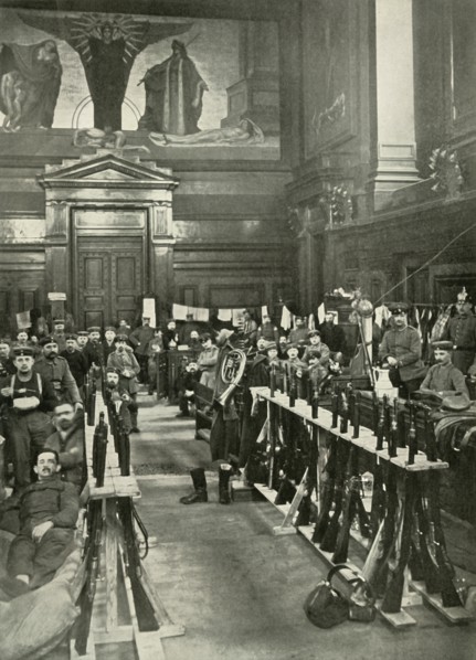 The Occupation of Brussels', 1914, (1919).