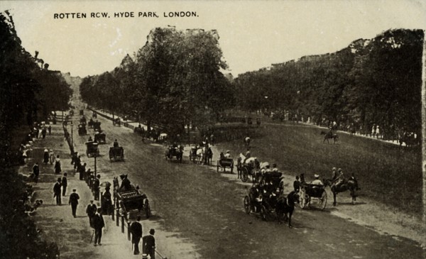 Rotten Row, Hyde Park, London', late 19th-early 20th century.