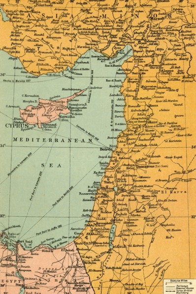 Map To Illustrate The Campaign in Palestine', 1919.