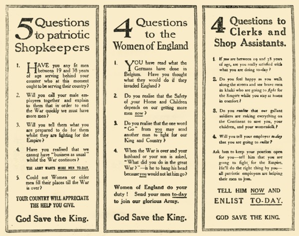 Advertisements Which Helped To Raise Kitchener's Army', 1914-1918, (1919).