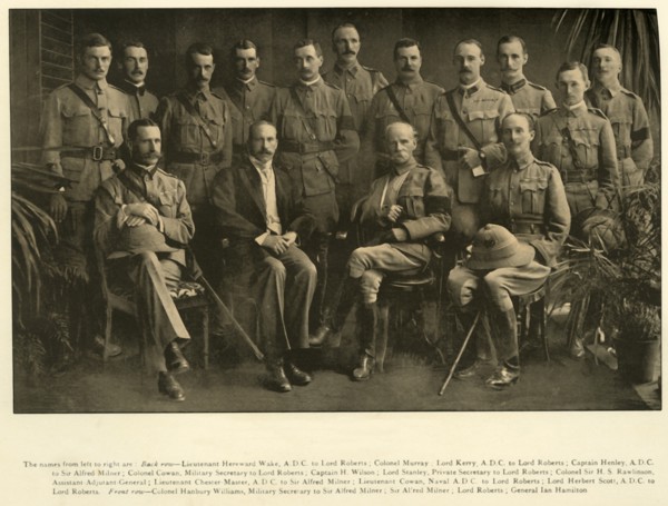Lord Roberts and Sir Alfred Milner with their Personal Staffs', 1900, (1901).